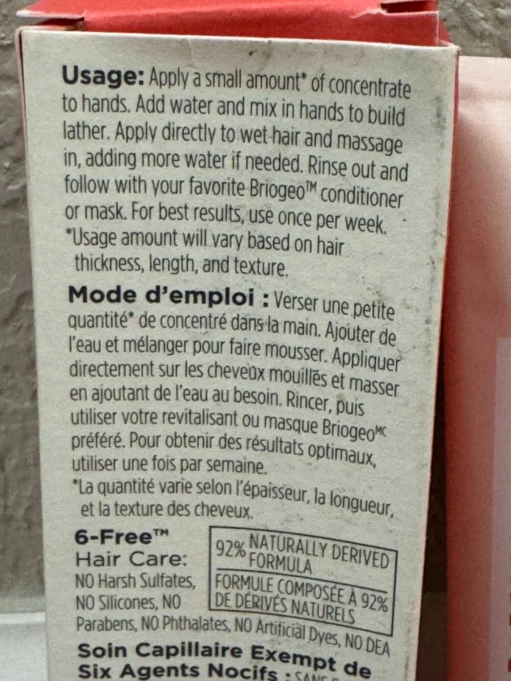 Briogeo Don't Despair, Repair! Rich Rice Shampoo Concentrate 3 oz SET OF 3
